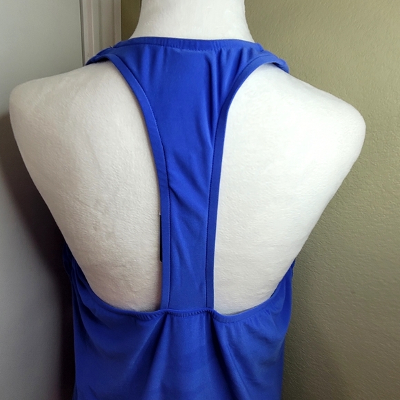 NWT! Women's UPF 50 V-Neck Racerback Tankini Swim Top - Aqua Green - Picture 4 of 12
